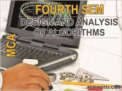 DESIGN AND ANALYSIS OF ALGORITHM 