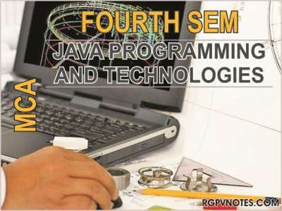 JAVA PROGRAMMING AND TECHNOLOGIES 